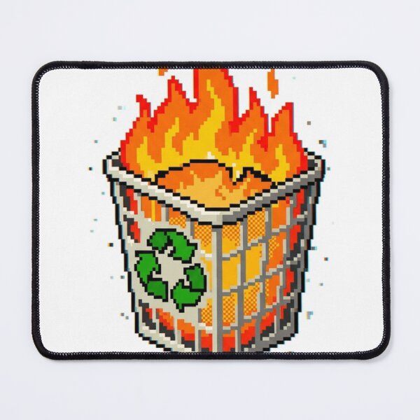 Item preview, Everything Is Fine Burning Trash Can Webcore designed and sold by Retro Mood Co.