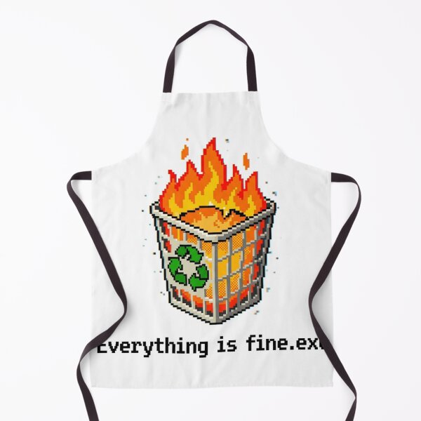 Item preview, Everything Is Fine Burning Trash Can Webcore designed and sold by Retro Mood Co.