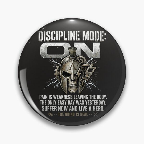 Item preview, Discipline Mode On Spartan Skull Pain Is Weakness designed and sold by LowBatteryStudio ⭐.
