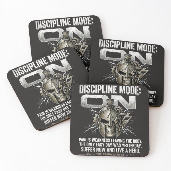 Item preview, Discipline Mode On Spartan Skull Pain Is Weakness designed and sold by LowBatteryStudio ⭐.