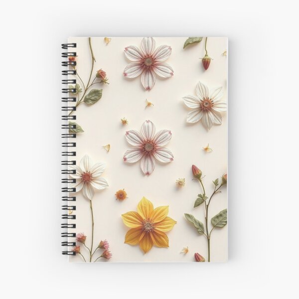 Item preview, White Pink Pressed Flower Art designed and sold by IntelliMindDesigns.