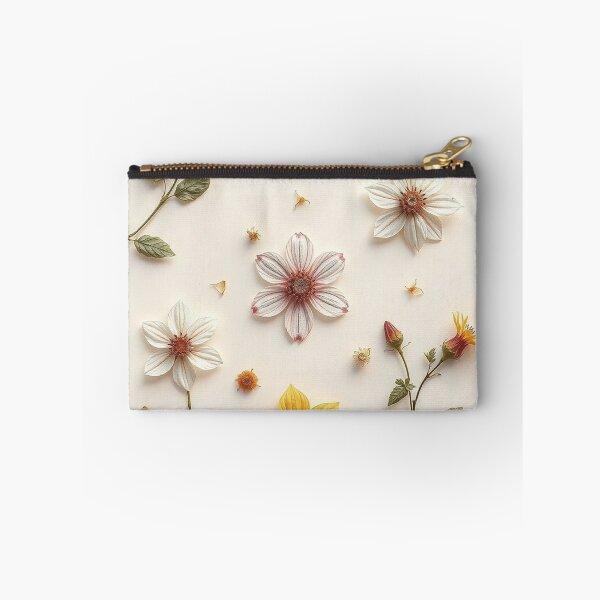 Item preview, White Pink Pressed Flower Art designed and sold by IntelliMindDesigns.
