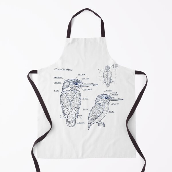 Item preview, Kingfisher Aerodynamics Blueprint Technical Illustration designed and sold by MarVan-Prints.