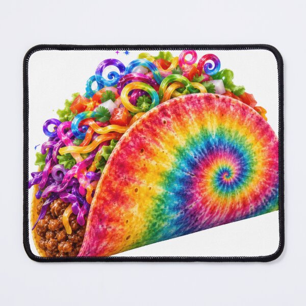 Item preview, Rainbow Tie-Dye Taco designed and sold by jgvisualarts.