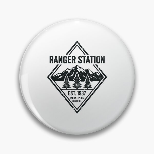 Item preview, Ranger Station Est 1937 Mount Peak District Outdoor National Park Ranger Hiker Camper designed and sold by Simsimah26Parks.