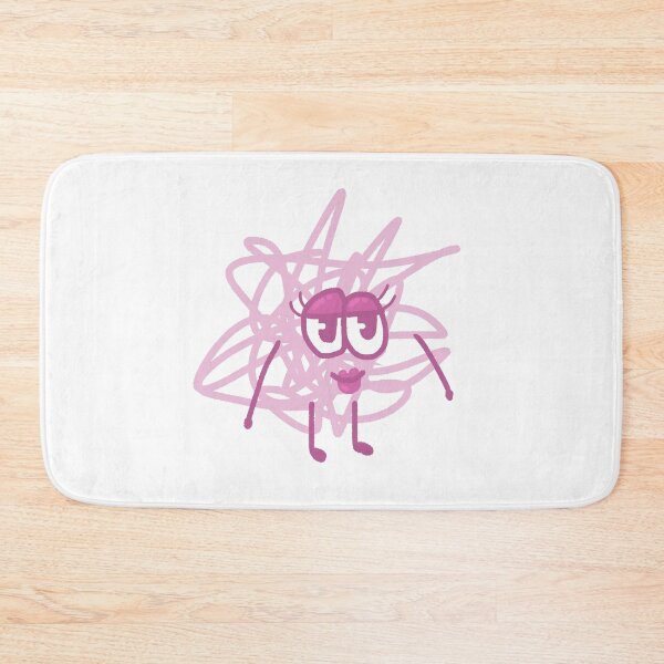 Item preview, Cute Pink Scribble Monster Glam Doodle Art designed and sold by BitDoodle.