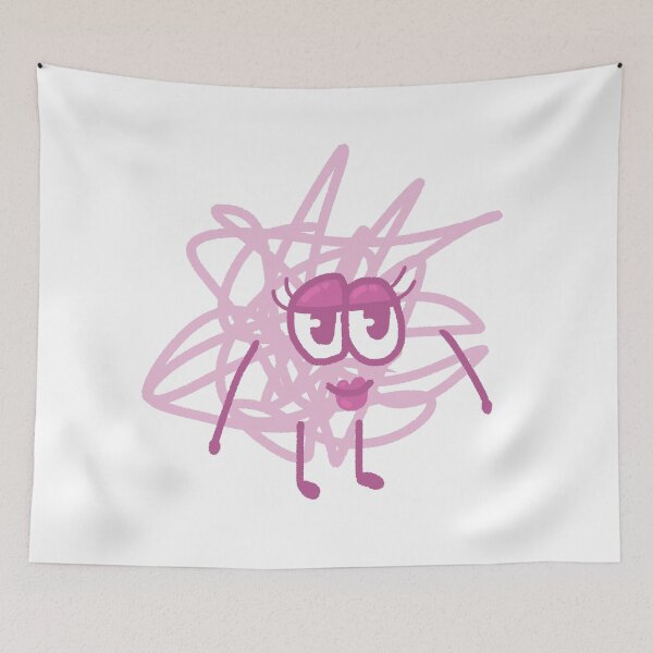 Item preview, Cute Pink Scribble Monster Glam Doodle Art designed and sold by BitDoodle.