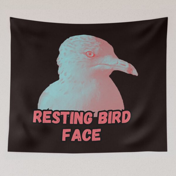 Item preview, Resting Bird Face designed and sold by Feral Vibes.