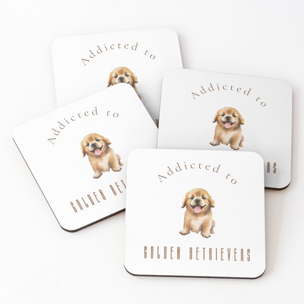 Item preview, Addicted to Golden Retrievers — Cute Puppy Art Print & Apparel designed and sold by MoodsOfMine.