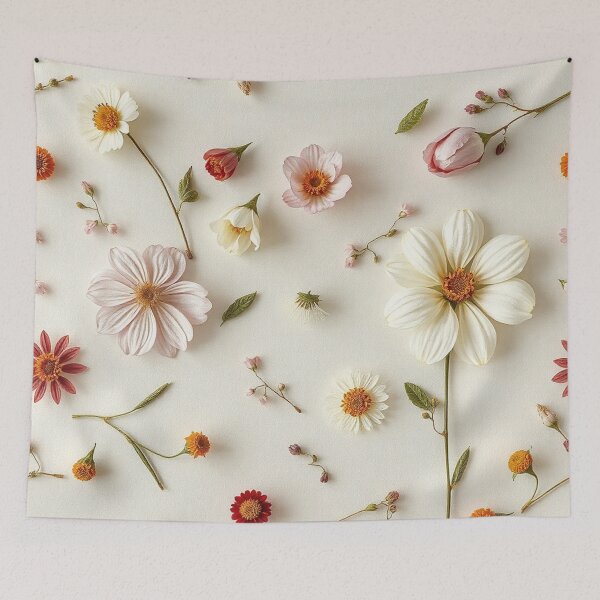 Item preview, Vibrant Colorful Flower Flatlay designed and sold by IntelliMindDesigns.