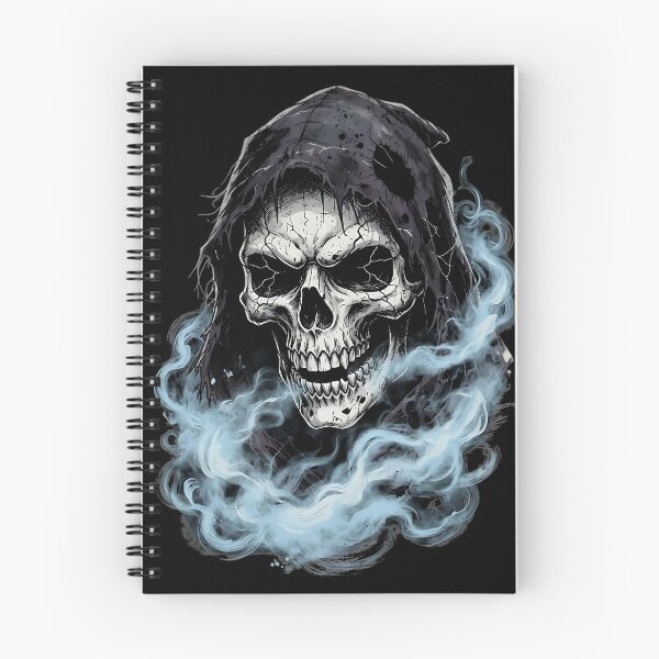 Item preview, Grim Reaper Skull Blue Smoke Hooded Ghoul designed and sold by IronDissident.