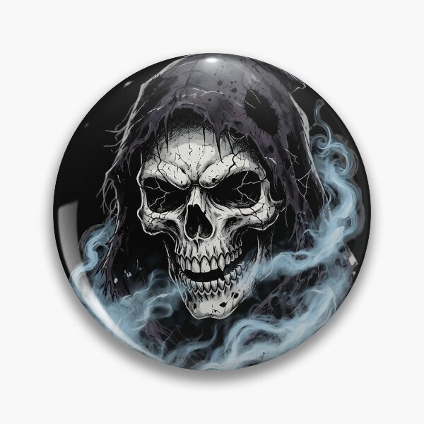 Item preview, Grim Reaper Skull Blue Smoke Hooded Ghoul designed and sold by IronDissident.