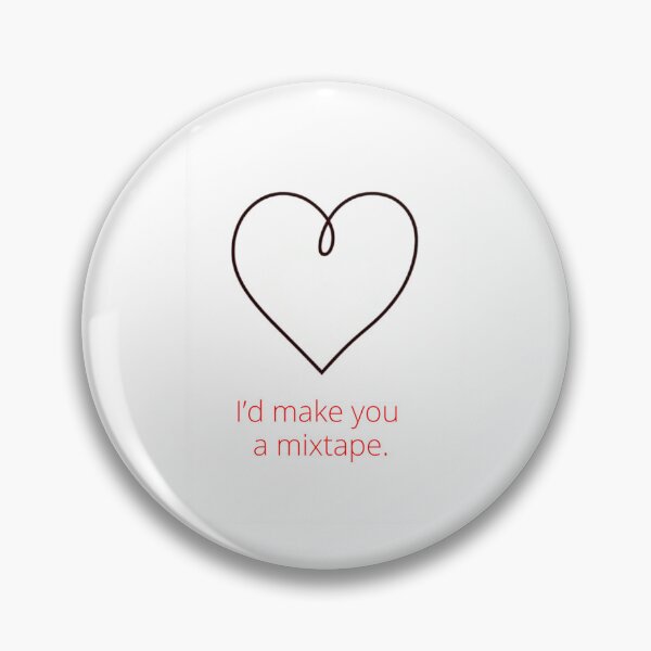 Item preview, 'd Make You A Mixtape Cassette Tape Heart Romantic Retro Design designed and sold by jojodebondy.