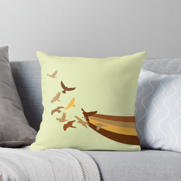 Item preview, Retro Rainbow Birds Inspirational brown yellow designed and sold by TackyTime.