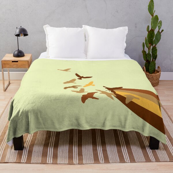 Item preview, Retro Rainbow Birds Inspirational brown yellow designed and sold by TackyTime.