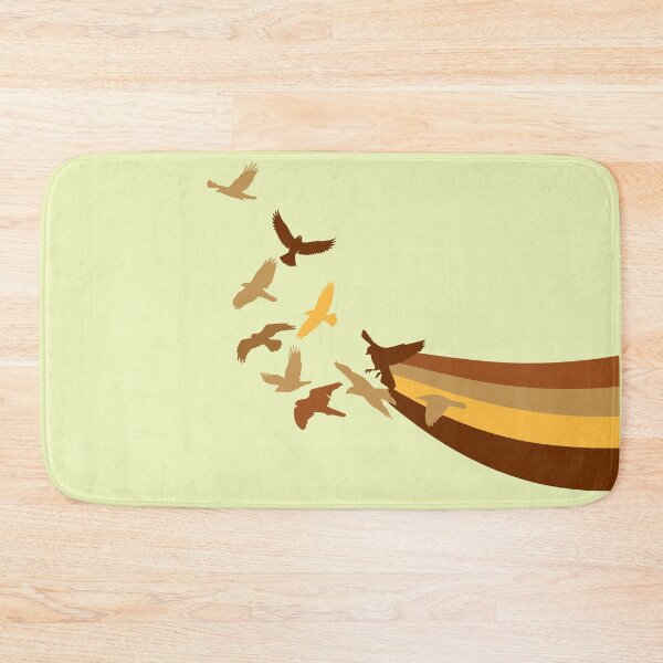 Item preview, Retro Rainbow Birds Inspirational brown yellow designed and sold by TackyTime.