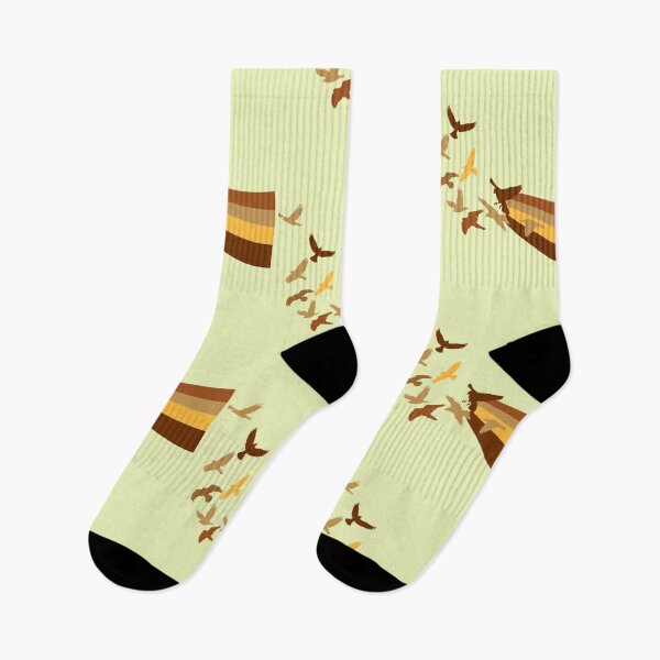 Item preview, Retro Rainbow Birds Inspirational brown yellow designed and sold by TackyTime.