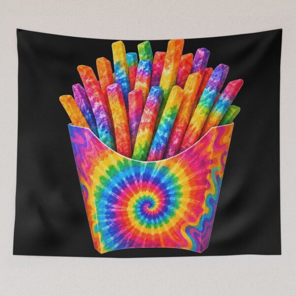 Item preview, Rainbow Tie-Dye French Fries designed and sold by jgvisualarts.