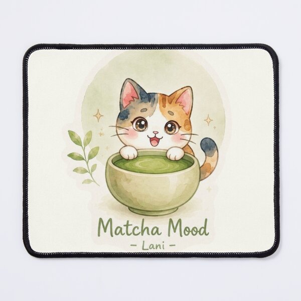 Item preview, Matcha Mood Lani Sticker|Powered by Aloha Collection designed and sold by LaniDigitalNook.