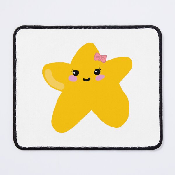 Item preview, Cute Kawaii Star with Pink Bow Illustration designed and sold by BitDoodle.
