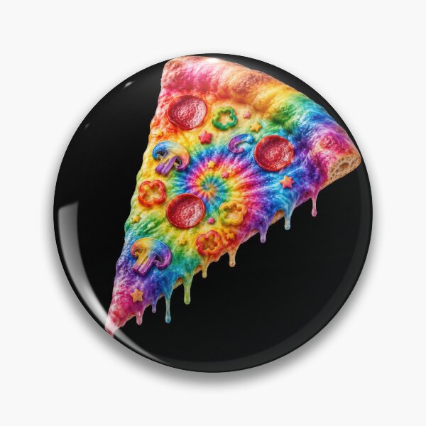 Item preview, Rainbow Tie-Dye Pizza Slice designed and sold by jgvisualarts.