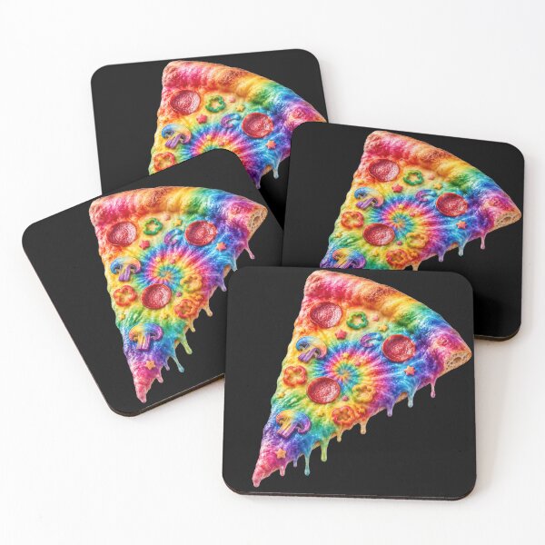 Item preview, Rainbow Tie-Dye Pizza Slice designed and sold by jgvisualarts.