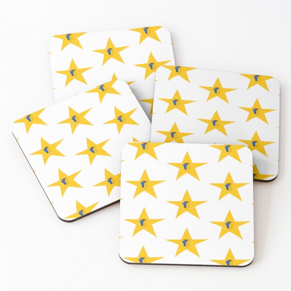 Item preview, Blue Cat Peeking from a Star Door Illustration designed and sold by BitDoodle.