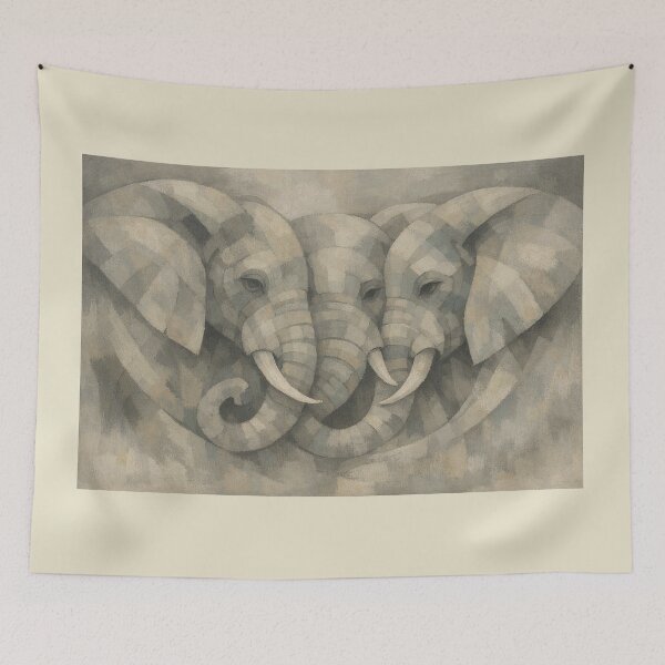 Item preview, Three Elephants Snuggling  designed and sold by CarolM.