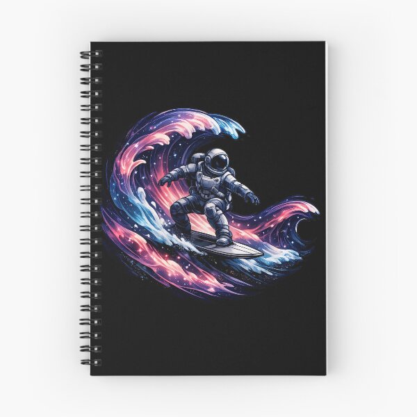Item preview, Astronaut Surfing Neon Cosmic Waves designed and sold by builtforyou.