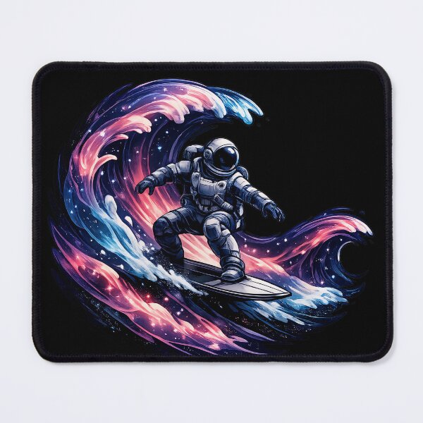 Item preview, Astronaut Surfing Neon Cosmic Waves designed and sold by builtforyou.
