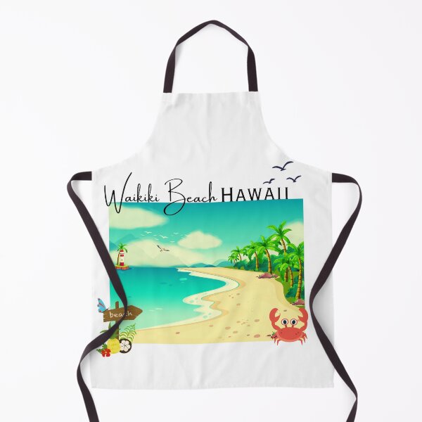 Item preview, Waikiki Hawaii Tropical Beach Vacation Retro Summer Design designed and sold by DonnaRaine.