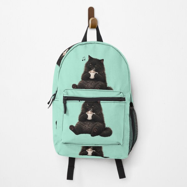 Item preview, Morning Coffee Floof – Cozy Black Cat Artwork designed and sold by lumar23.