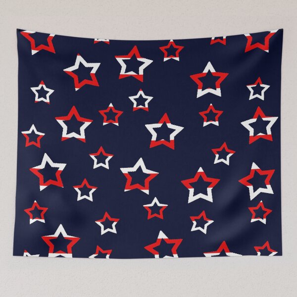 Item preview, Patriotic Stars on Navy Blue designed and sold by Sharon Schwalbe.