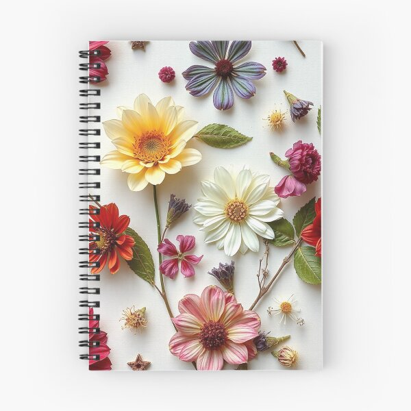 Item preview, Vibrant Colorful Floral Flatlay designed and sold by IntelliMindDesigns.