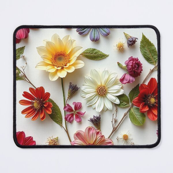 Item preview, Vibrant Colorful Floral Flatlay designed and sold by IntelliMindDesigns.