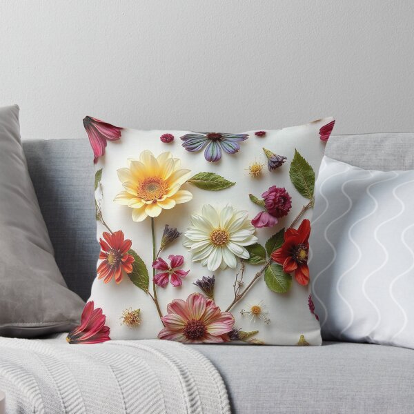 Item preview, Vibrant Colorful Floral Flatlay designed and sold by IntelliMindDesigns.
