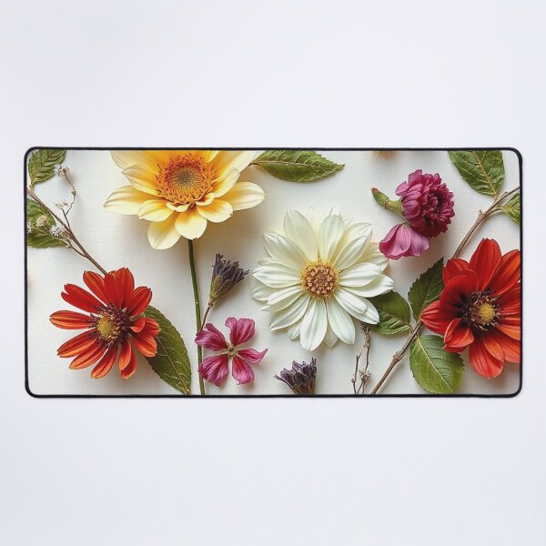 Item preview, Vibrant Colorful Floral Flatlay designed and sold by IntelliMindDesigns.
