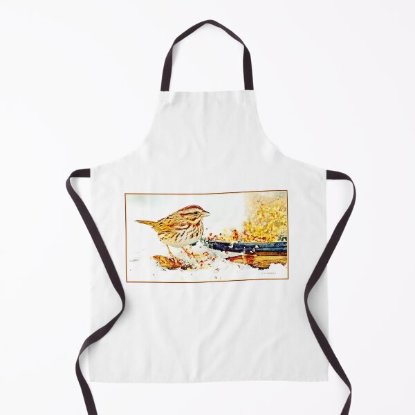 Item preview, Song Sparrow on Bird Feeder, Animal Portrait designed and sold by AMacGPhilly.