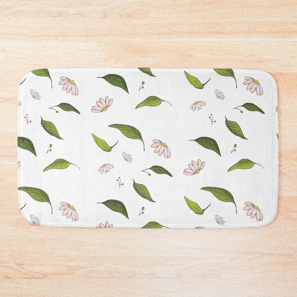 Item preview, Whimsical Daisy and Sage Green Leaves Cottagecore Pattern designed and sold by Fiorart Studio .