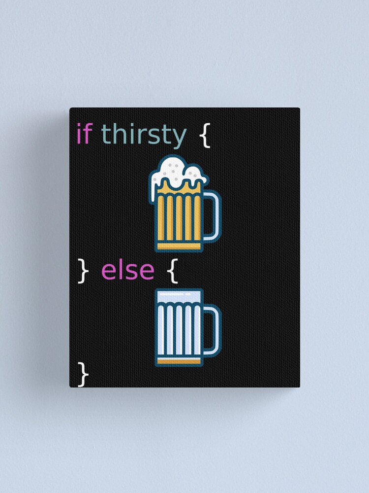 Alternate view of If Else Software Developer Joke Beer Lover  Canvas Print