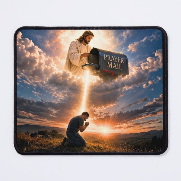 Item preview, Prayer Mail | Jesus Checking Heaven’s Mailbox Christian Art designed and sold by Dexters Inspiring Creations.