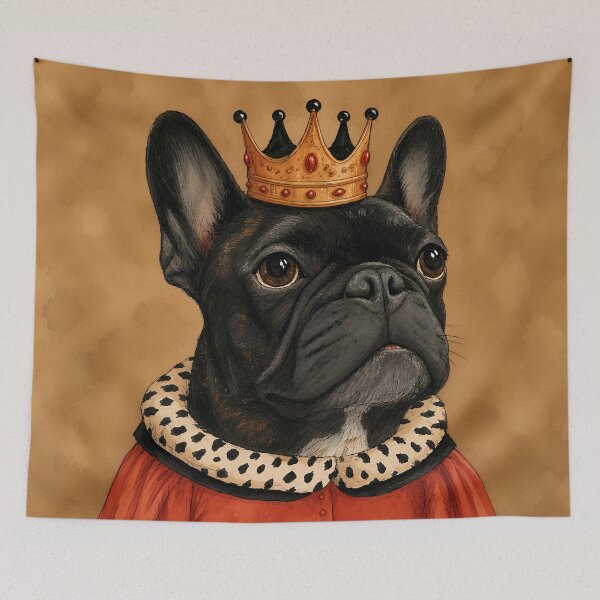 Item preview, French Bulldog King Portrait designed and sold by prettykaler.