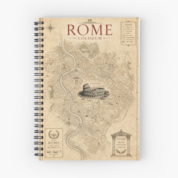 Item preview, ROME Coliseum Gladiator Vintage Map Aesthetic designed and sold by Extravanganzza.