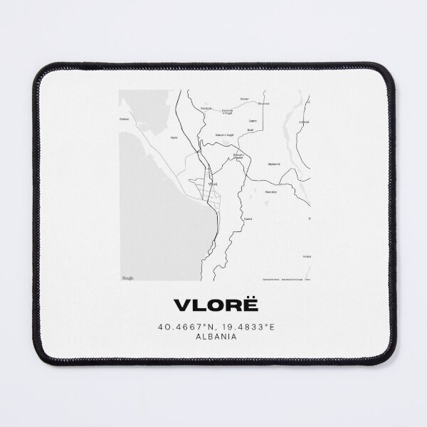 Item preview, Vlorë Albania Minimalist Street Map Poster designed and sold by RM-Journey.