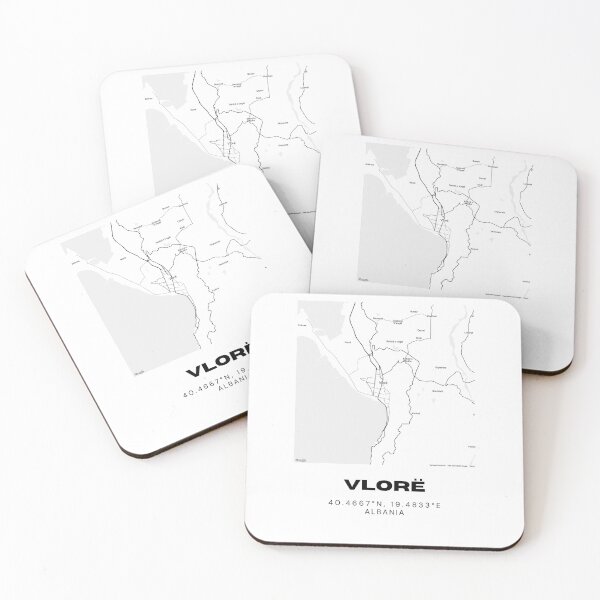 Item preview, Vlorë Albania Minimalist Street Map Poster designed and sold by RM-Journey.