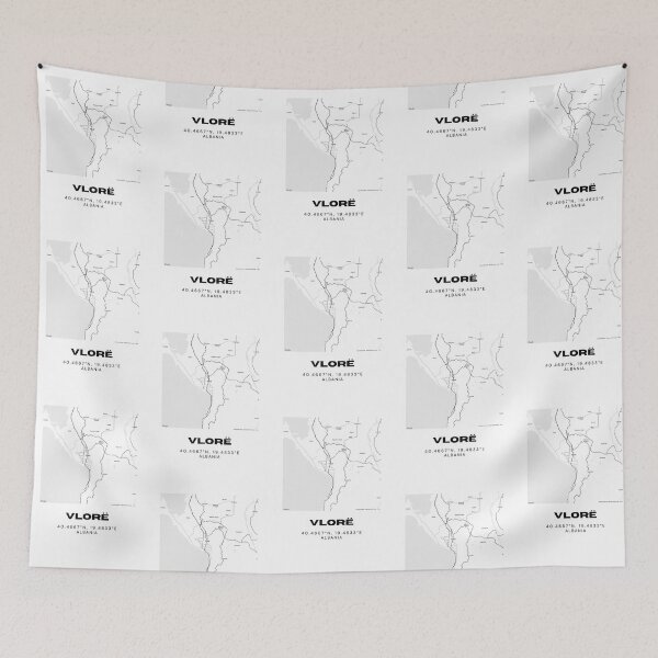 Item preview, Vlorë Albania Minimalist Street Map Poster designed and sold by RM-Journey.