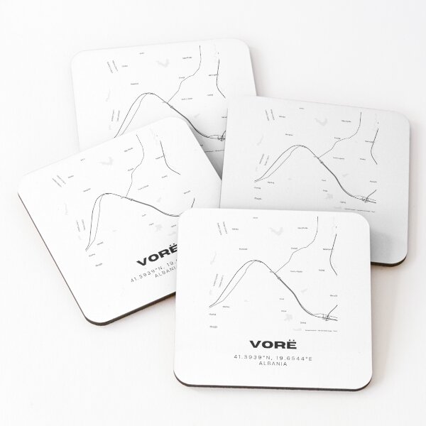 Item preview, Vorë Albania Modern Minimal Map Design designed and sold by RM-Journey.