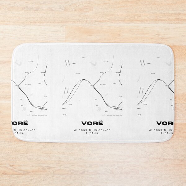 Item preview, Vorë Albania Modern Minimal Map Design designed and sold by RM-Journey.