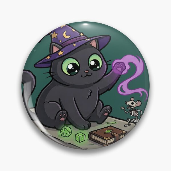 Item preview, Magical Black Cat - Cute Wizard Kitten designed and sold by PerfectTerrible.