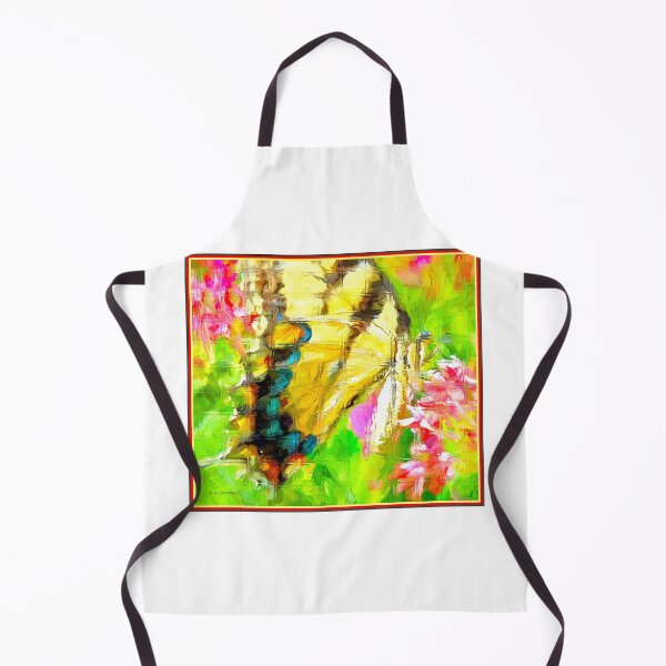 Item preview, Tiger Swallowtail Butterfly on Egyptian Star Cluster Flowers,Digital Illustration designed and sold by AMacGPhilly.